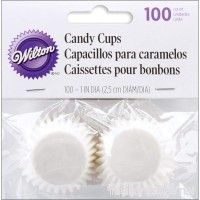 Wilton Candy Cups Coated Glassine 1-Inch White 100/Pack - B003WMESJ2